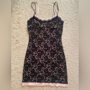 Elegant Black Lace Slip Dress